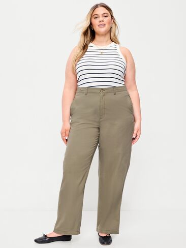 بنطال OGC Chino عالي الخصر من Old Navy مستقيم بطول كامل - جدار حجري in Saudi Arabia