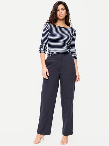 Old Navy High-Waisted OGC Chino Full Length Straight Pants - Navy Captain in Saudi Arabia