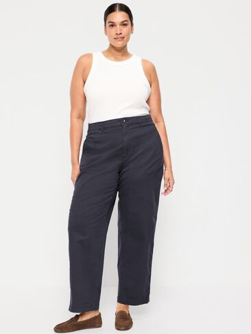 Old Navy High-Waisted OGC Chino Full Length Straight Pants - Navy Captain in Saudi Arabia