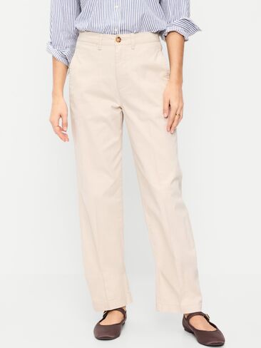 Old Navy High-Waisted OGC Chino Full Length Straight Pants - Wish Bone in Saudi Arabia