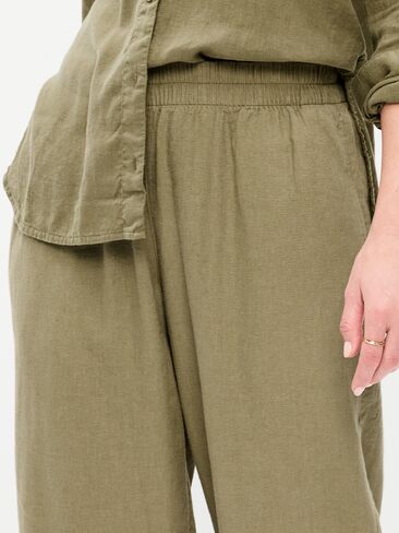 Old Navy High-Waisted Linen-Blend Straight Pants - Kombu in Saudi Arabia