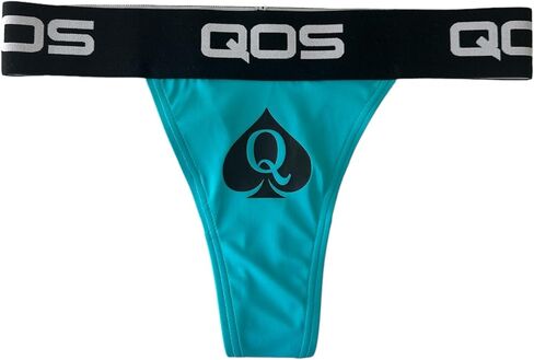 QOS Iconic Queen Of Spades - Turquoise Blue Thong in Saudi Arabia