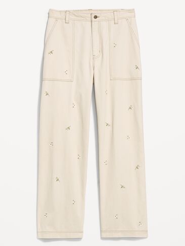 بنطال مستقيم للكاحل بخصر عالٍ من Old Navy - Wish Bone in Saudi Arabia