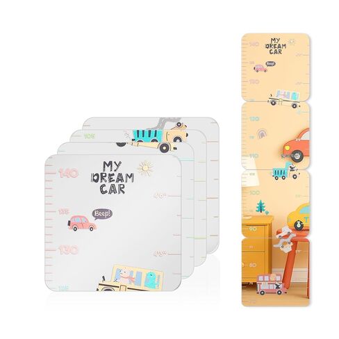 MYRO - Mirrored Height Chart for Children – Shatterproof Acrylic Growth Chart for Nursery, Bedroom, School Locker & Playroom (My Dream Car) in Kuwait