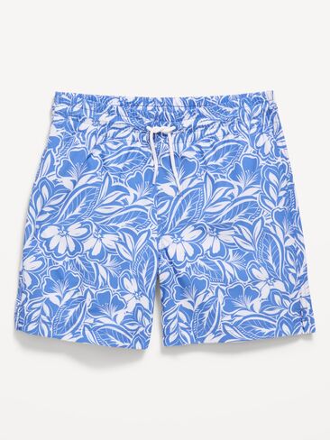 Old Navy Printed Swim Trunks for Boys - Blue Floral in Saudi Arabia
