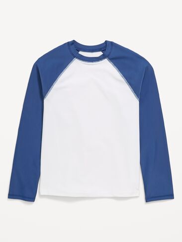 قميص السباحة Rashguard بأكمام طويلة من Old Navy للأولاد - أزرق باسيفيك in Kuwait