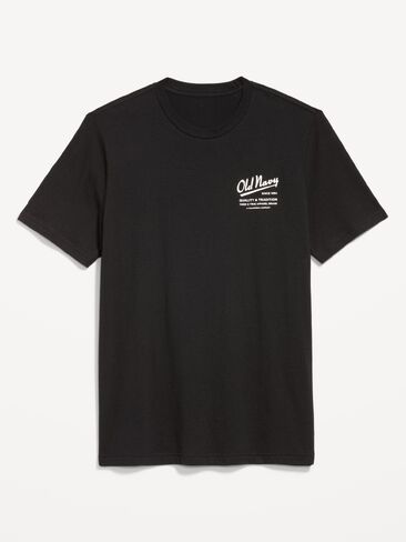 Old Navy Logo Graphic T-Shirt - Light Black Heather in Kuwait