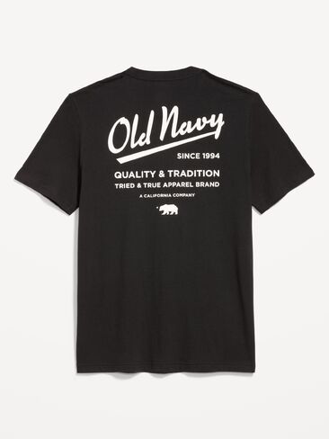 Old Navy Logo Graphic T-Shirt - Light Black Heather in Kuwait