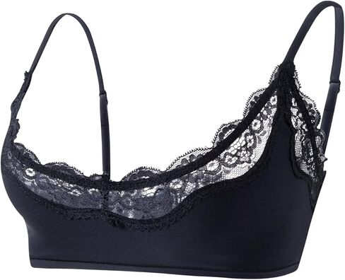 حمالات صدر نسائية من الدانتيل Bralette لاسلكية غير مبطنة، حمالات صدر خفيفة الوزن للنساء ذات الصدر الصغير، حمالة صدر خالية من الأسلاك للنساء in Kuwait