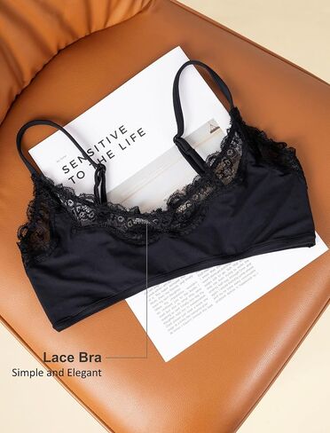 حمالات صدر نسائية من الدانتيل Bralette لاسلكية غير مبطنة، حمالات صدر خفيفة الوزن للنساء ذات الصدر الصغير، حمالة صدر خالية من الأسلاك للنساء in Kuwait