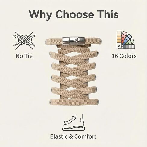 KJML DIY No Tie Shoelaces for Adults Elastic Shoe Laces for Sneakers No Tie Shoe Laces for Kids Stretch Tieless Shoelaces in Saudi Arabia