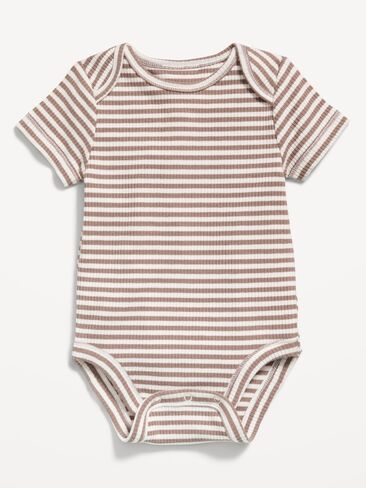 Old Navy Short-Sleeve Ribbed Bodysuit for Baby - Sedimentary in Kuwait
