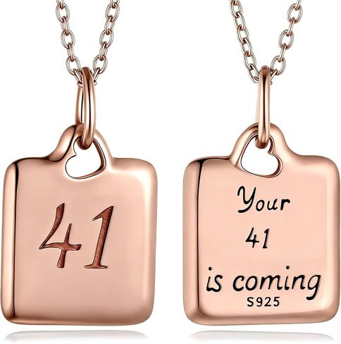 CVRAVO Your 41 is Coming Necklace 925 Sterling Silver 41 Necklace Biblical Meaning Christian Jewelry for Women Inspirational Gift for Baptism, Birthday, Christmas in Saudi Arabia