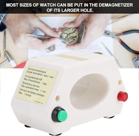 BONKZEBU Watch Tool, Lightweight Compact Watch Tool Kit,Voltage 115-230V Watch Repair Demagnetizer,for Various Watches in Saudi Arabia