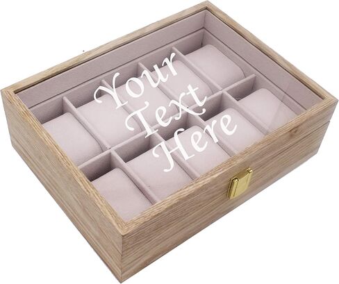 My Personal Memories Customized Watch Storage Box - Groomsmen Wedding Father's Day - Personalized Engraved Monogram (Distressed Wood) in Saudi Arabia