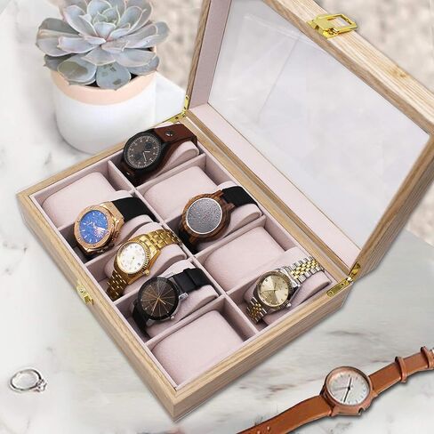 My Personal Memories Customized Watch Storage Box - Groomsmen Wedding Father's Day - Personalized Engraved Monogram (Distressed Wood) in Saudi Arabia