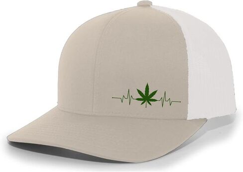 قبعة بيسبول لسائقي الشاحنات من Weed Heartbeat Marijuana Cannabis للرجال in Kuwait