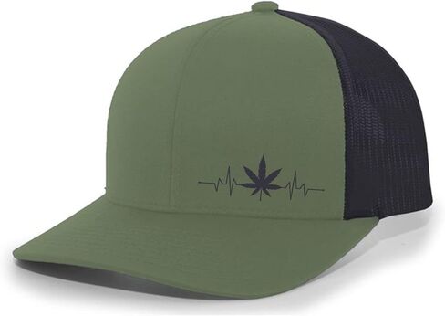 قبعة بيسبول لسائقي الشاحنات من Weed Heartbeat Marijuana Cannabis للرجال in Kuwait