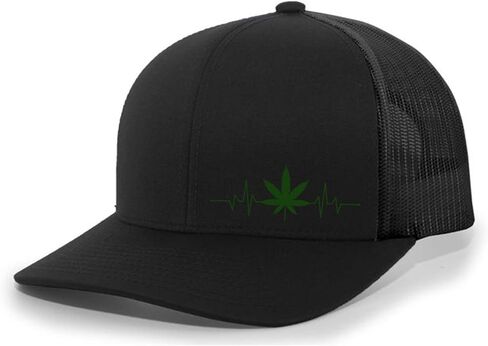 قبعة بيسبول لسائقي الشاحنات من Weed Heartbeat Marijuana Cannabis للرجال in Kuwait