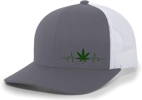 قبعة بيسبول لسائقي الشاحنات من Weed Heartbeat Marijuana Cannabis للرجال in Kuwait