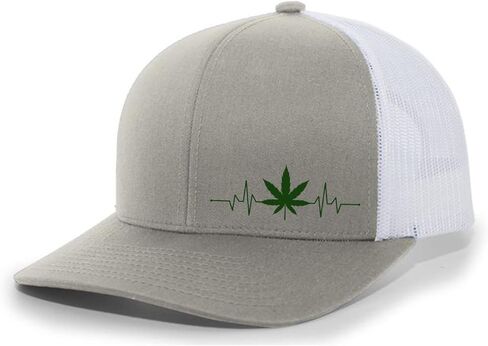 قبعة بيسبول لسائقي الشاحنات من Weed Heartbeat Marijuana Cannabis للرجال in Kuwait