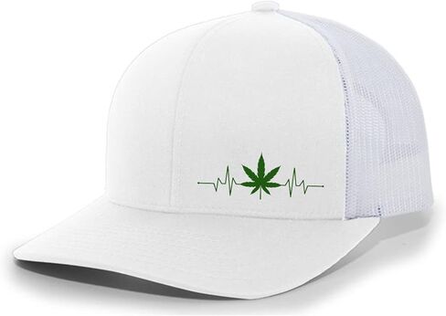 قبعة بيسبول لسائقي الشاحنات من Weed Heartbeat Marijuana Cannabis للرجال in Kuwait