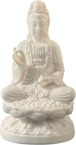 Hormsdar Ivory Fruit Guan Yin Statue,Kwan Yin Sculpture for Home Office Car Feng Shui Décor and Thoughtful Zen Ornamnt Gifting in Saudi Arabia
