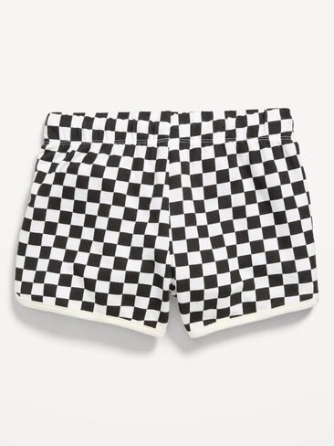 Old Navy Dolphin-Hem Cheer Shorts for Girls - Black Check in Saudi Arabia
