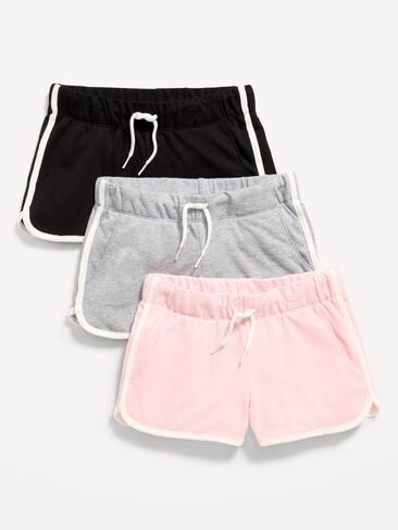 Old Navy Dolphin-Hem Cheer Shorts 3-Pack for Girls - Black Jack in Saudi Arabia