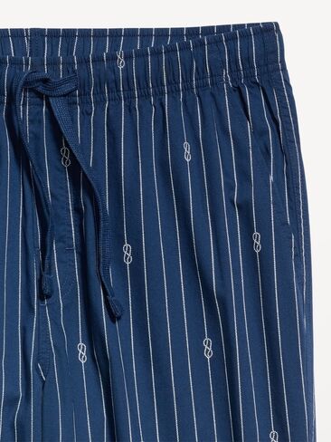 بنطلون بيجامة بوبلين من Old Navy - مقلم باللون الأزرق الداكن in Kuwait