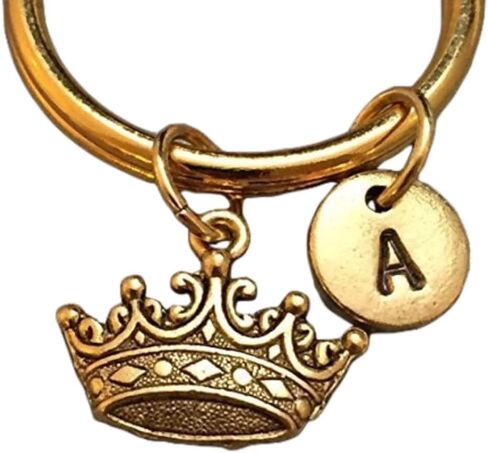 Crown keychain, crown charm, princess, personalized, initial, initial charm, customized, monogram in Kuwait