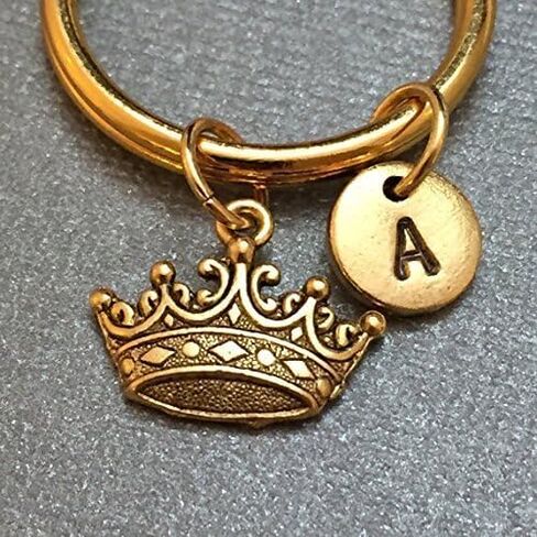 Crown keychain, crown charm, princess, personalized, initial, initial charm, customized, monogram in Kuwait