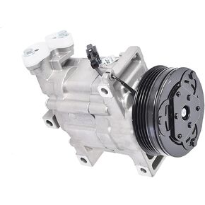 WFLNHB AC Compressor & A/C Clutch, A/C Ports 4 Grooves Replacement for 2007-2014 Subaru Forester 2008-2014 Subaru Impreza 2015 Subaru WRX STI 2.5L CO 11227C 73111FG000 73111FG001