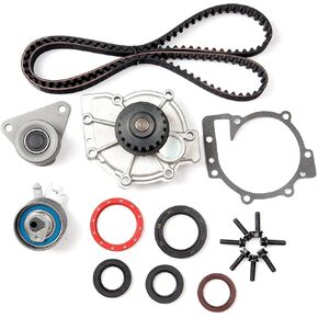 Timing Belt Kit including timing Belt water pump with gasket tensioner bearing etc,OCPTY Compatible for 2000 2001 2002 2003 2004 Volvo S40/2001 2002 2003 2004 2005 2006 2007 2008 2009 Volvo S60