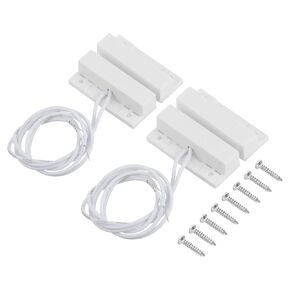 PATIKIL Magnetic Reed Switch, 2 Sets Normally Closed NC Wired Surface-Mounted Garage Door Window Contacts