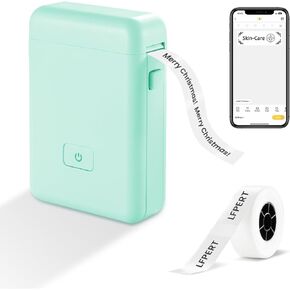LFPERT Label Maker Machine with Tape - HP2 Portable Bluetooth Label Printer for Storage, Office, Home, Mini Smart Phone Handheld Sticker Printer with Multiple Templates Font Icon (Pink)
