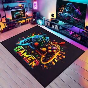 Gaming Rug for Boys Room - Gamer Rug with Controller Design for Game Room,Esports Room 36x24 inches