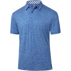 J.VER Men's Polo Shirt Quick Dry Moisture Wicking Golf Shirts Stretch Wrinkle-Free Athletic Performance Short Sleeve Shirt