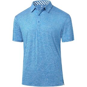 J.VER قميص بولو رجالي سريع الجفاف فتل الرطوبة قمصان الجولف تمتد خالية من التجاعيد الأداء الرياضي قميص قصير الأكمام in Kuwait