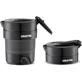غلاية سفر كهربائية قابلة للطي بجهد مزدوج من Gourmia GK378 - سعة 1.5 لتر - قابلة للطي والمحمولة - غليان سريع - غلاية مياه للقهوة والشاي والمزيد - وظيفة الحفاظ على الدفء in Kuwait