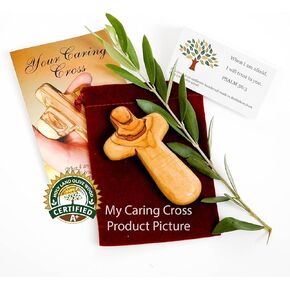My Caring Cross - Certified Olive Wood Holding/Caring Cross Gift Set