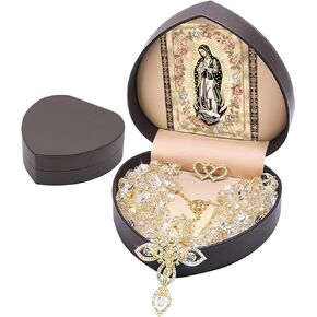 Lazo Para Boda, Wedding Lasso for Ceremony Gift, Wedding Lasso with Heart Box, Lazos Para Boda Catolica, Lasso for Wedding Ceremony, Mexican Wedding Crystal Rosary, bLazo De Bodas Para Los Novios