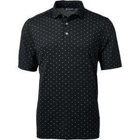 Cutter & Buck Men's Short Sleeve Virtue Eco Pique Tile Print Polo Shirt