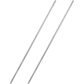 Uxcell 2 مم × 100 مم 304 قضيب مستدير من الفولاذ المقاوم للصدأ للحرف اليدوية - قطعتان in Kuwait