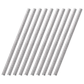 uxcell 6mm x 200mm 304 Stainless Steel Solid Round Rod for DIY Craft - 10pcs