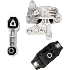 Engine Motor and Transmission Bracket kit Fit for Fiat 500 2012-2018, Auto Motor & Trans Mount Set # 9893 /68073217AC, 9895 /68073-029AC, 9876/ 68073483AD