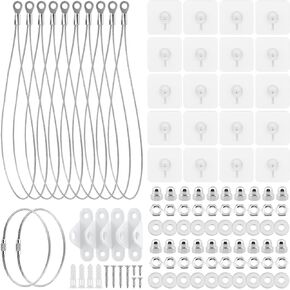 15.72 Inches Furniture Anchors Kit, 10 Pcs No-Drill TV Safety Straps, Furniture Prevent Falling Anti Tip Wall Anchor Earthquake Straps (As shown)