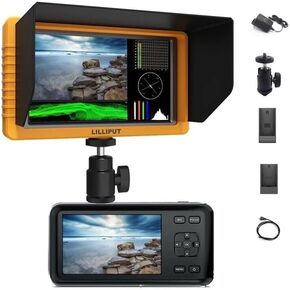 شاشة كاميرا Lilliput 4K 5.5 بوصة تدعم التحويل المتقاطع لإشارة SDI وHDMI Q5 1920 * 1080 Full HD Waveform Vector Scope Field مساعدة الفيديو مع محول الطاقة in Kuwait