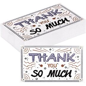 Acooruiteng Thank You Cards Thank You Card Thank You Cards Small Business Thank You Business Cards Thank You for Supporting My Small Business Cards for Business Weddings(50 Pcs)