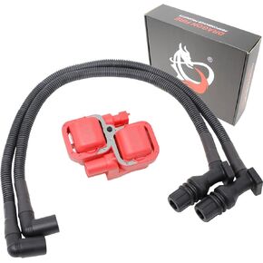 DRAGON FIRE PERFORMANCE Ignition Coil Pack and Spark Plug Wire Set Compatible Replacement With 2011-2017 Polaris Ranger RZR Crew 4 S 800 4012888 4012889 4010425 Oem Fit Kit-1133